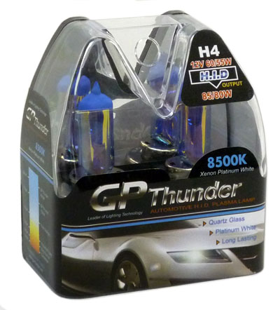 GP Thunder SGP85-9012 Platinum White 8500K 55W HIR2 Xenon Quartz Ion Light Bulb, Pack of 2 